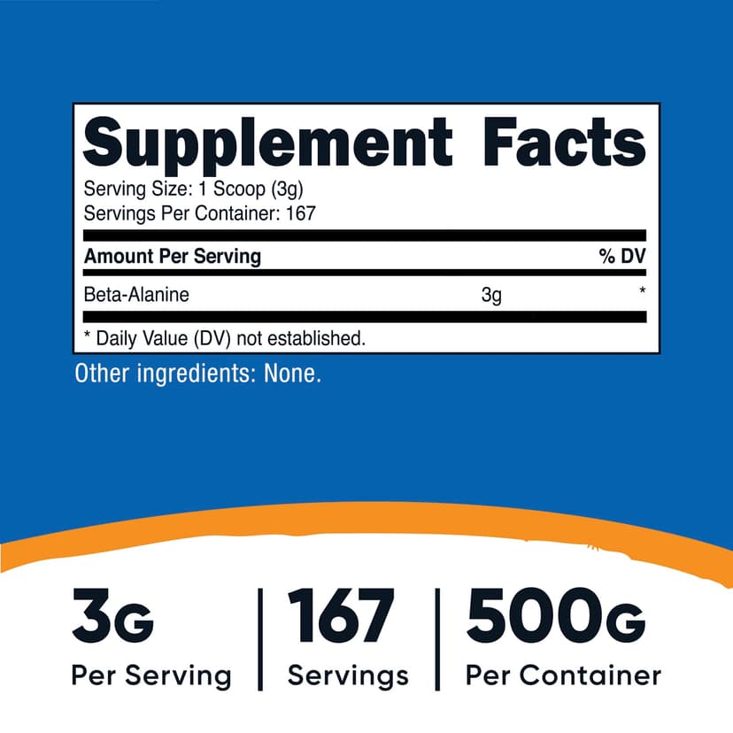 Nutricost, β-丙氨酸，原味，17.9 盎司（500 克）