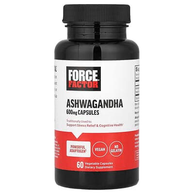 Force Factor, 南非醉茄，600 毫克，60 粒素食膠囊