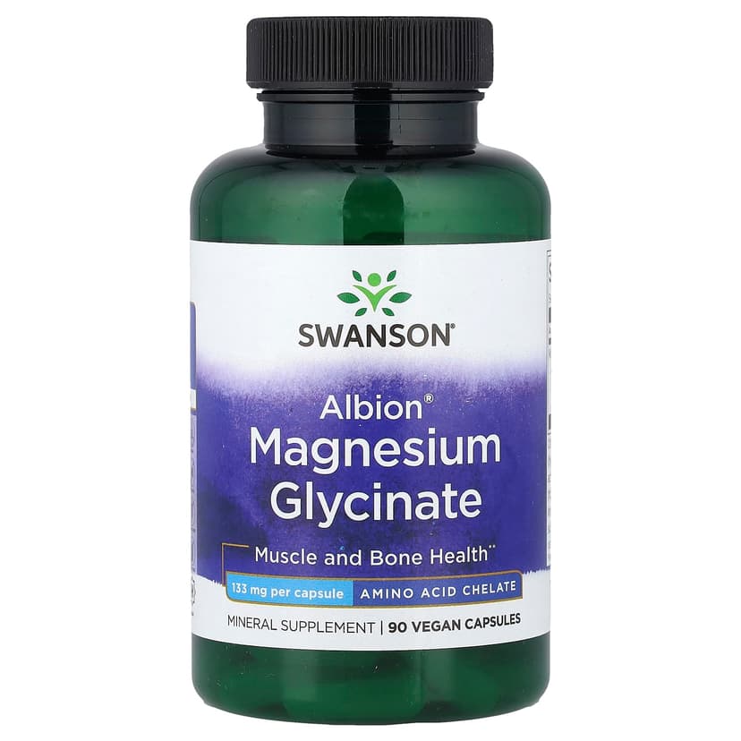 Swanson Vitamins, Albion®，甘氨酸鎂，133 毫克，90 粒全素膠囊