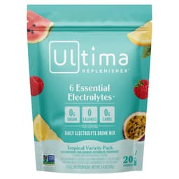 Ultima Replenisher, 6 種必需電解質，每日電解質飲品混合，熱帶風味組合裝，20 支裝，2.4 盎司（69 克）