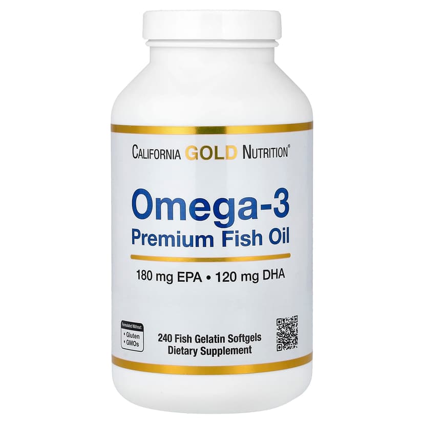 California Gold Nutrition, Omega-3，優質魚油，240 粒魚明膠軟膠囊