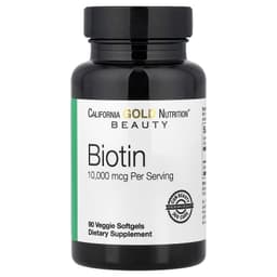 California Gold Nutrition, 生物維他命，10,000 微克，90 粒素食軟凝膠