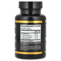 California Gold Nutrition, 支鏈氨基酸，AjiPure® 支鏈氨基酸 2:1:1，含 L-亮氨酸、L-異亮氨酸和 L-纈氨酸，500 毫克，60 粒素食膠囊