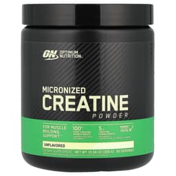 Optimum Nutrition, 肌酸粉，微粉化，天然原味，5000毫克，10.5盎司（300克）