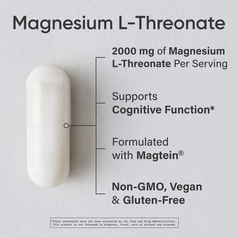 Sports Research, Magtein® L-蘇糖酸鎂，90 粒素食膠囊（每粒膠囊 666 毫克）