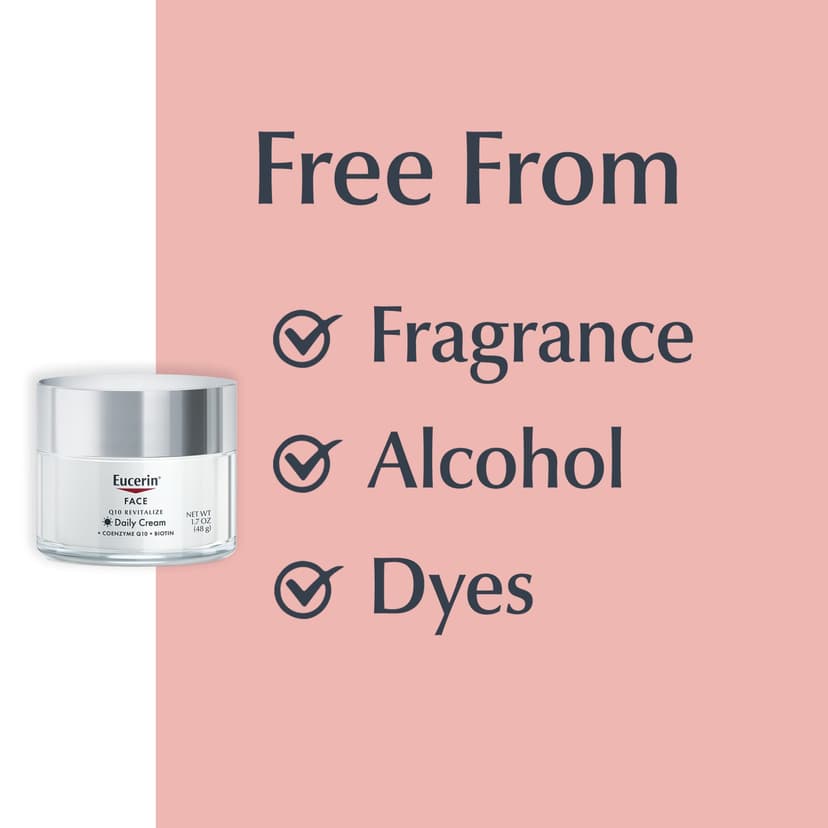 Eucerin, 面部，Q10 煥活日霜，無香，1.7 盎司（48 克）