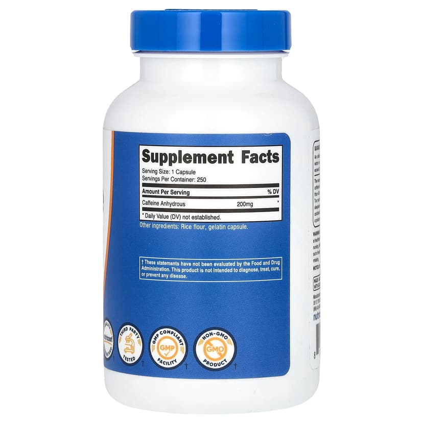Nutricost, 咖啡萃取，200 毫克，250 粒膠囊