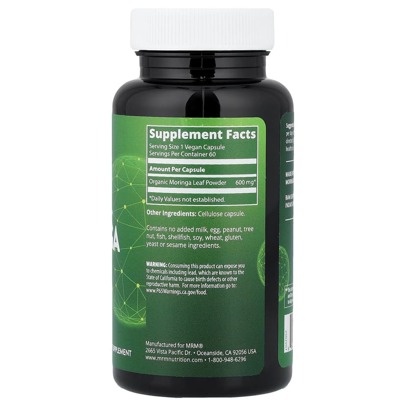 MRM Nutrition, 辣木葉全素膠囊，60 粒（每粒 600 毫克）
