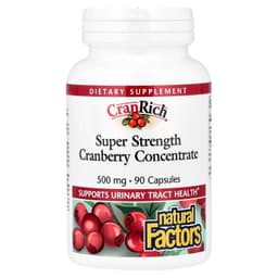 Natural Factors, CranRich® 高濃度蔓越莓，特強型，500 毫克，90 粒膠囊