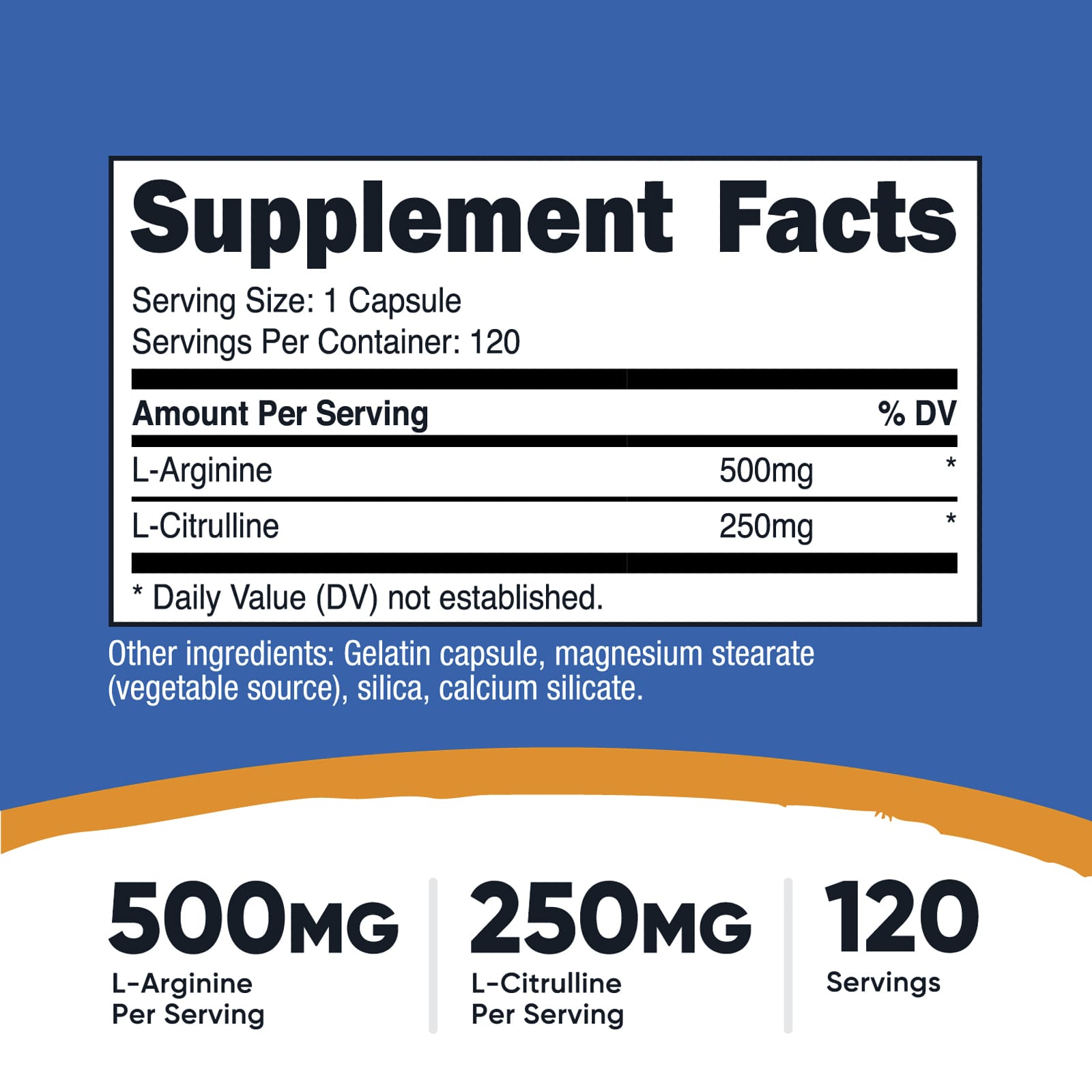 Nutricost, L-精氨酸和 L-瓜氨酸，120 粒膠囊