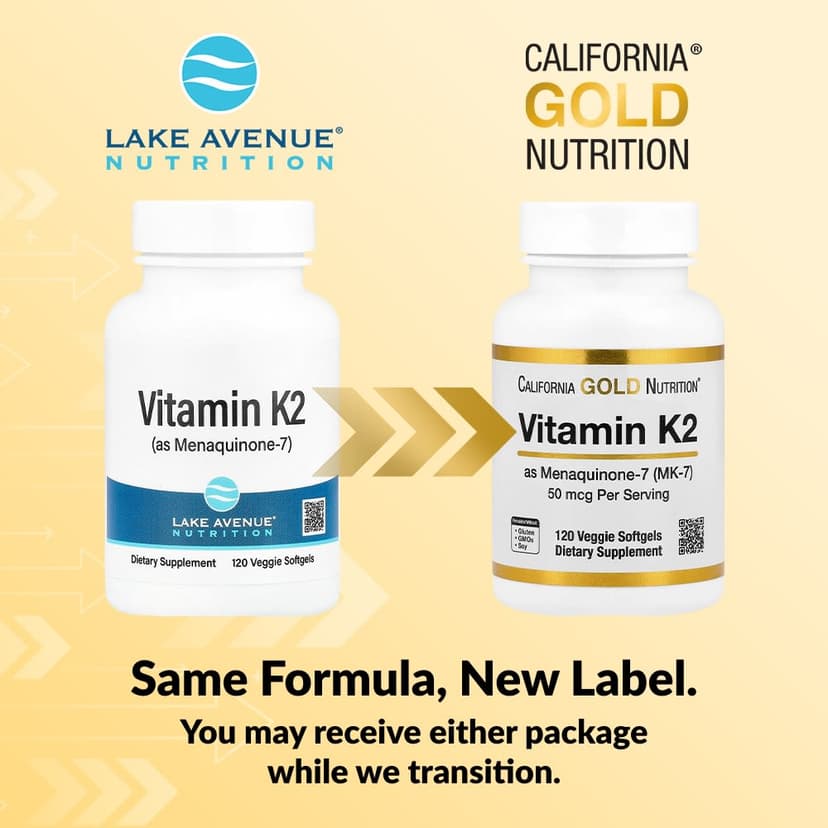 California Gold Nutrition, 維他命 K2（甲萘醌-7），50 微克，120 粒素食軟膠囊