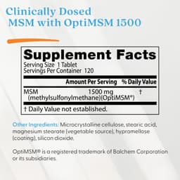 Doctor's Best, 含 OptiMSM 的 MSM，1500 毫克，120 片