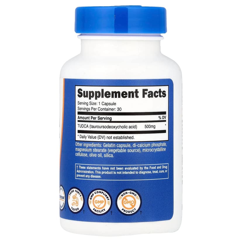 Nutricost, 牛磺熊去氧膽酸（TUDCA），500 毫克，30 粒膠囊