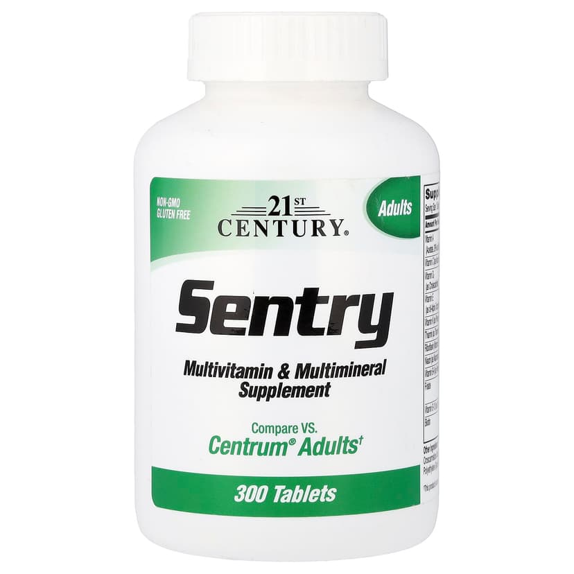 21st Century, Sentry，成年人復合維他命與多礦物質補充劑，300 片