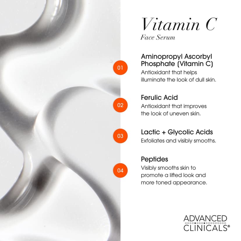 Advanced Clinicals, 維他命 C 精華，1.75 液量盎司（52 毫升）