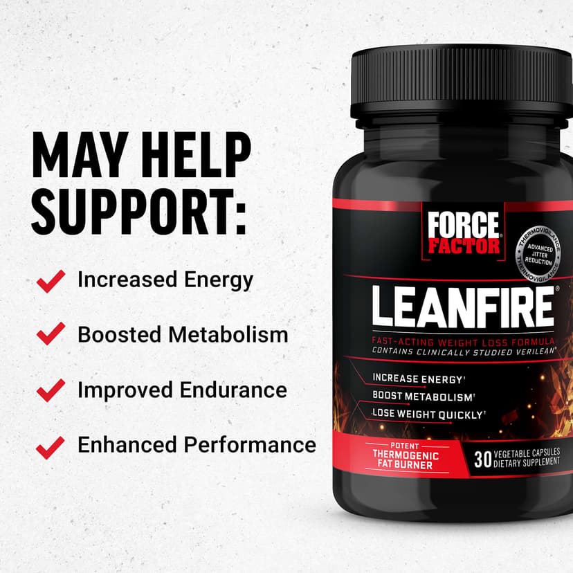Force Factor, LeanFire®，30 粒素食膠囊