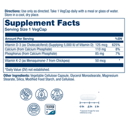 Solaray, 維他命 D3 + K2，無大豆，60 粒素食膠囊