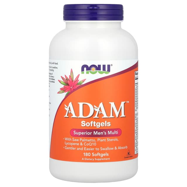 NOW Foods, ADAM™,高級男性複合維他命,180 粒軟凝膠