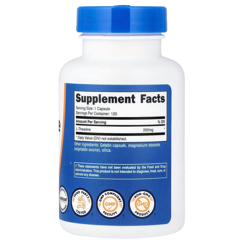 Nutricost, L-茶氨酸，200 毫克，120 粒膠囊