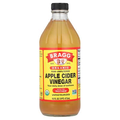 Bragg, 有機蘋果醋，含醋母，16 液量盎司（473 毫升）