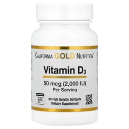 California Gold Nutrition, 維他命 D3，50 微克（2,000 國際單位），90 粒魚明膠軟凝膠