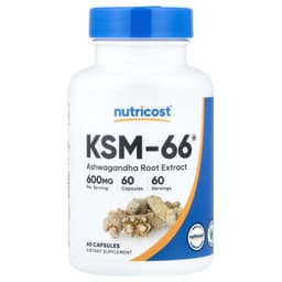 Nutricost, KSM-66 南非醉茄根提取物，600 毫克，60 粒膠囊
