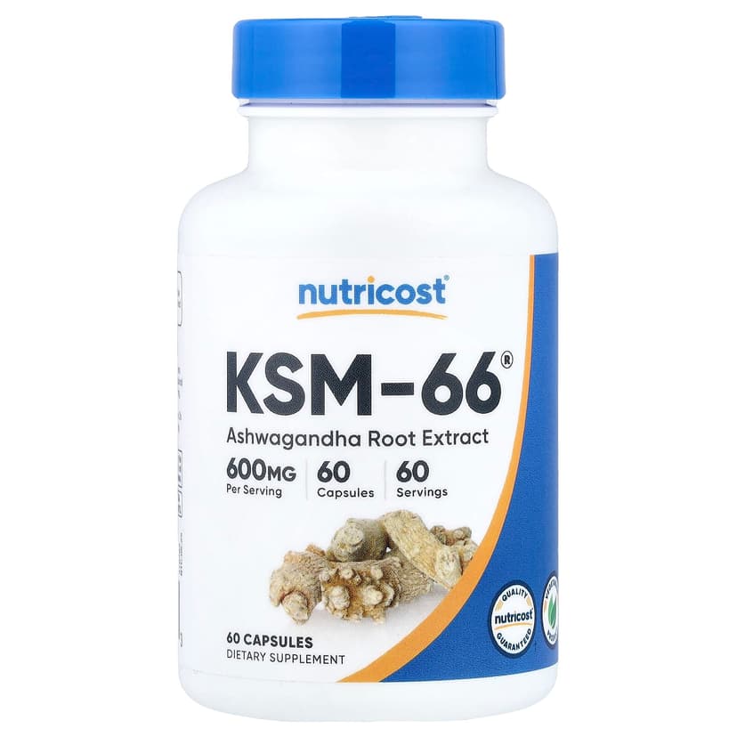 Nutricost, KSM-66 南非醉茄根提取物，600 毫克，60 粒膠囊