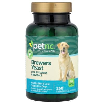 petnc NATURAL CARE, 釀酒酵母，適合各類狗狗，250 片咀嚼片