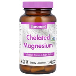 Bluebonnet Nutrition, 螯合鎂，120 粒素食膠囊（每粒膠囊 100 毫克）