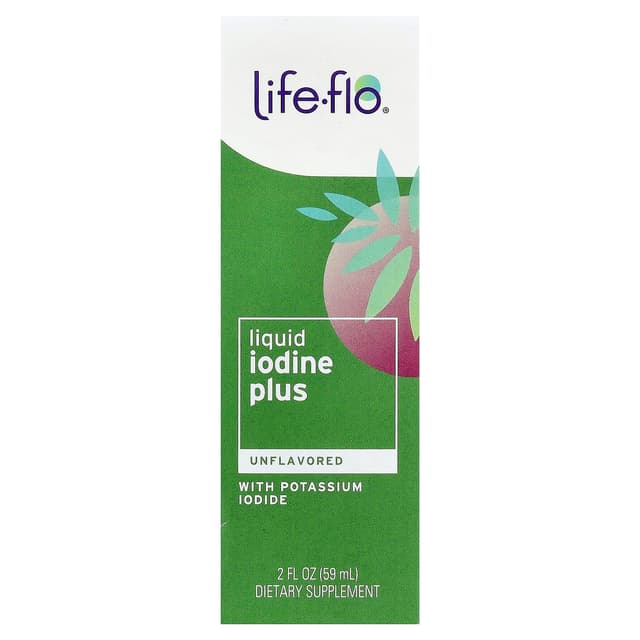 Life-flo, 液態碘加強版，含碘化鉀和碘，原味，2 液量盎司（59 毫升）