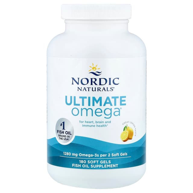 Nordic Naturals, Ultimate Omega®，美味檸檬味，180 粒軟膠囊（每粒軟膠囊 640 毫克）