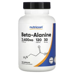 Nutricost, β-丙氨酸，3400 毫克，120 粒膠囊（每粒膠囊 850 毫克）