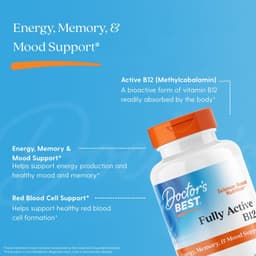 Doctor's Best, 充分活躍維他命 B12 素食膠囊，1500 微克，60 粒