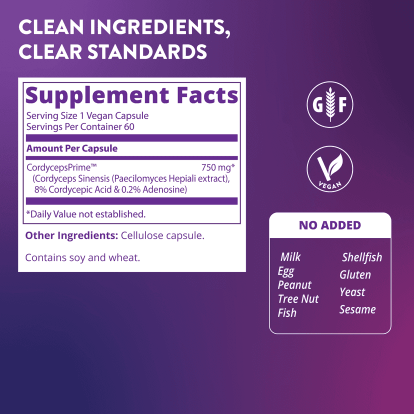 MRM Nutrition, 蟲草 CS-4 菌株全素膠囊，60 粒（每粒 750 毫克）