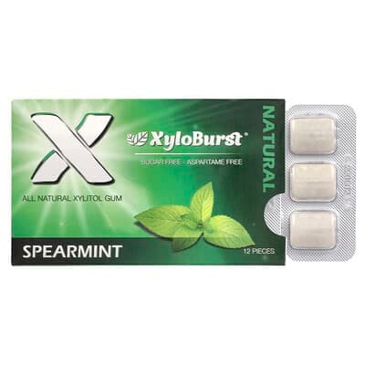 Xyloburst, 木糖醇口香糖，留蘭香味，12 片