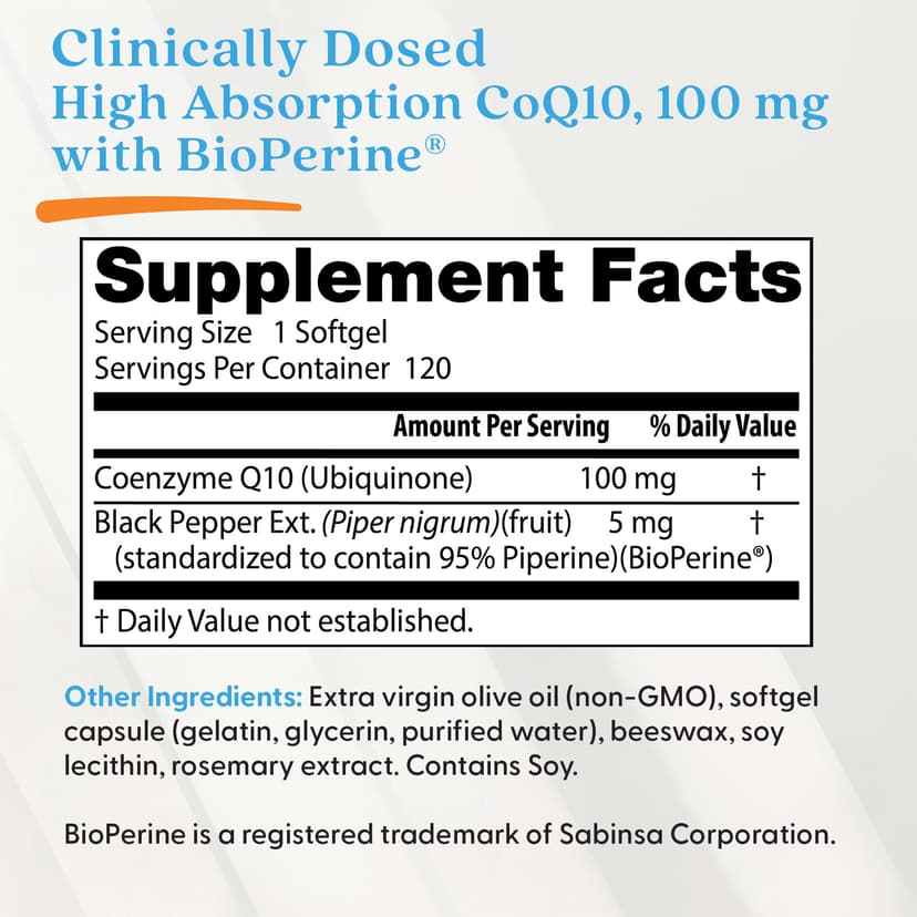Doctor's Best, 高吸收輔酶 Q10，100 毫克，120 粒軟膠囊
