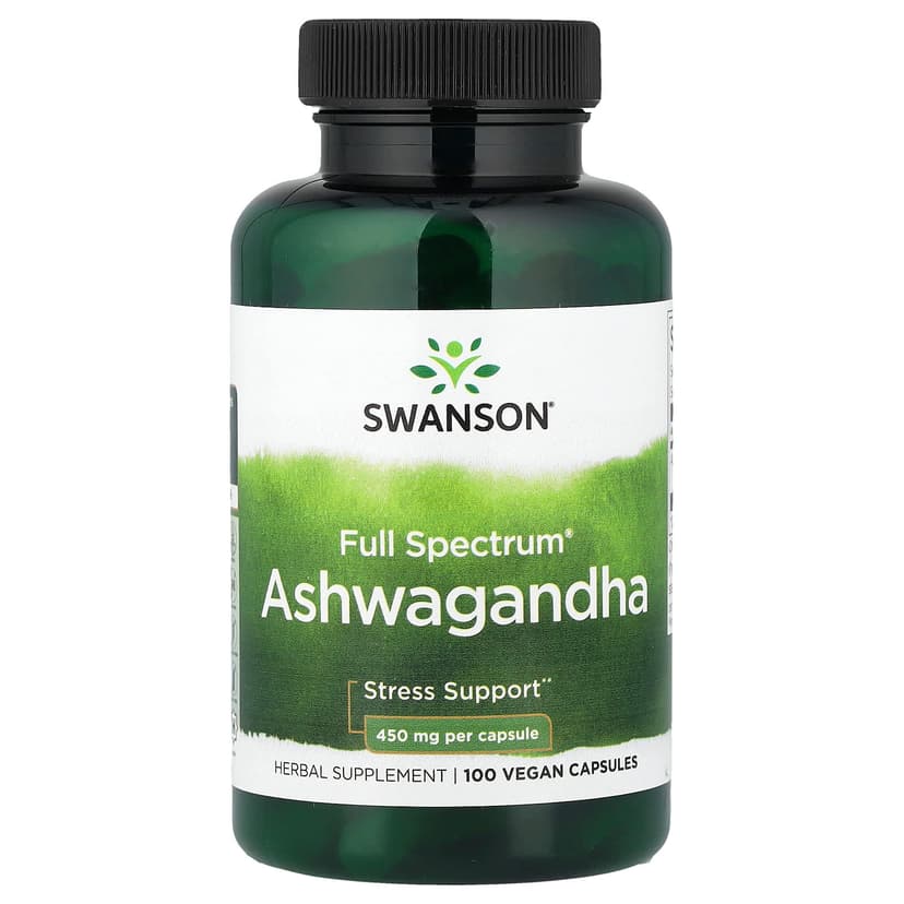 Swanson Vitamins, Full Spectrum® 南非醉茄，100 粒全素膠囊（每粒 450 毫克）