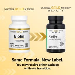 California Gold Nutrition, 生物維他命，10,000 微克，90 粒素食軟凝膠