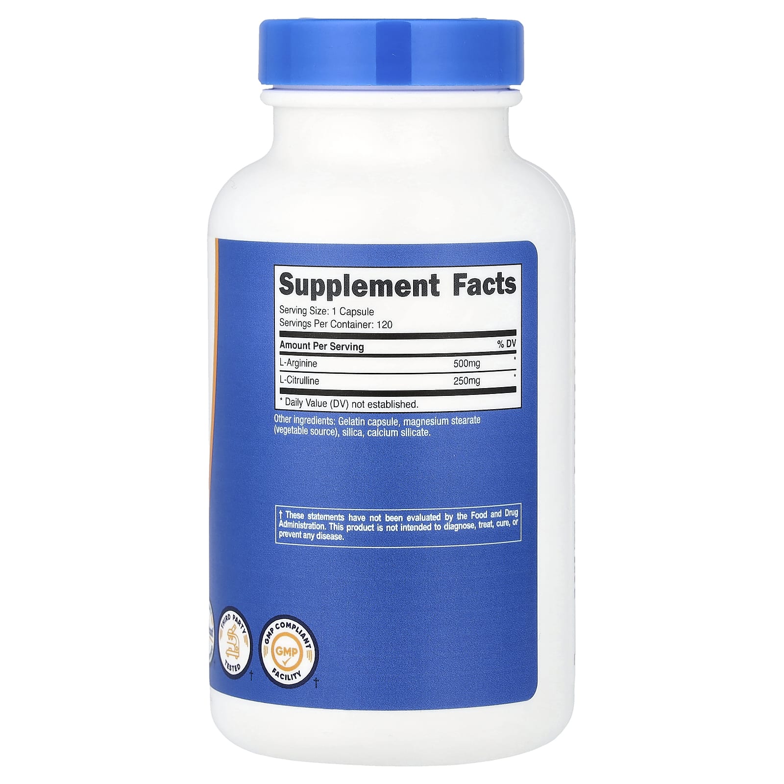 Nutricost, L-精氨酸和 L-瓜氨酸，120 粒膠囊