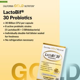 California Gold Nutrition, LactoBif® 30 益生菌，300 億 CFU，120 粒素食膠囊