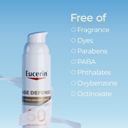 Eucerin, Age Defense，輕盈面部抗曬乳液，SPF 50，無香型，2.5 液量盎司（75 毫升）