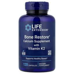 Life Extension, 含維他命 K2 的骨骼修復補充劑，120 粒膠囊