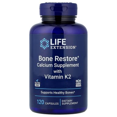 Life Extension, 含維他命 K2 的骨骼修復補充劑，120 粒膠囊