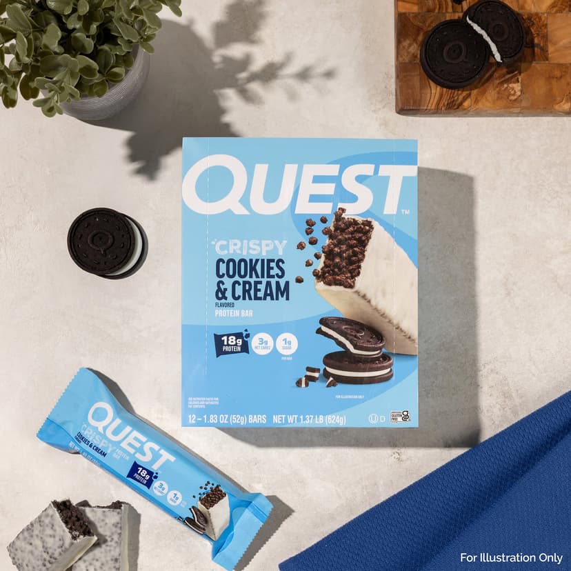 Quest Nutrition, 蛋白棒，脆奶油曲奇，12 根，每根 1.83 盎司（52 克）
