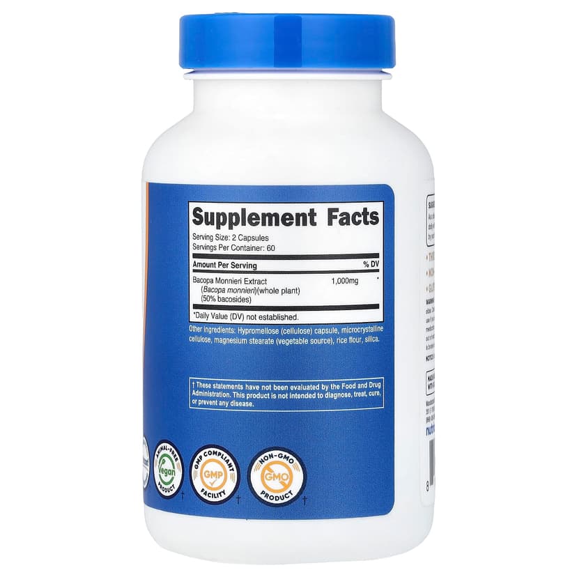 Nutricost, 假馬齒莧，1000 毫克，120 粒膠囊（每粒膠囊 500 毫克）