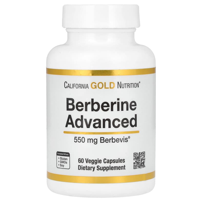 California Gold Nutrition, Berberine Advanced 小檗鹼素食膠囊，Berbevis Phytosome，含小檗鹼磷脂複合物和葵花卵磷脂，550 毫克，60 粒