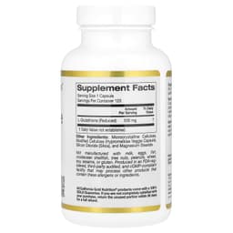 California Gold Nutrition, L-谷胱甘肽（還原型），500 毫克，120 粒素食膠囊