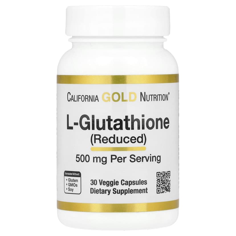 California Gold Nutrition, L-谷胱甘肽（還原型），500 毫克，30 粒素食膠囊