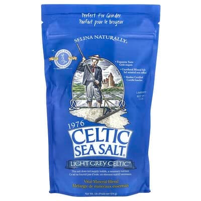 Celtic Sea Salt, Light Grey Celtic，重要礦物質混合物，1 磅（454 克）