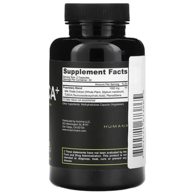 Humanx, Tudca+，1000 毫克，60 粒膠囊（每粒膠囊 500 毫克）